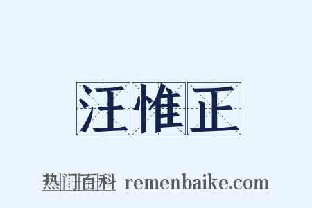 汪惟正是什么意思的图片